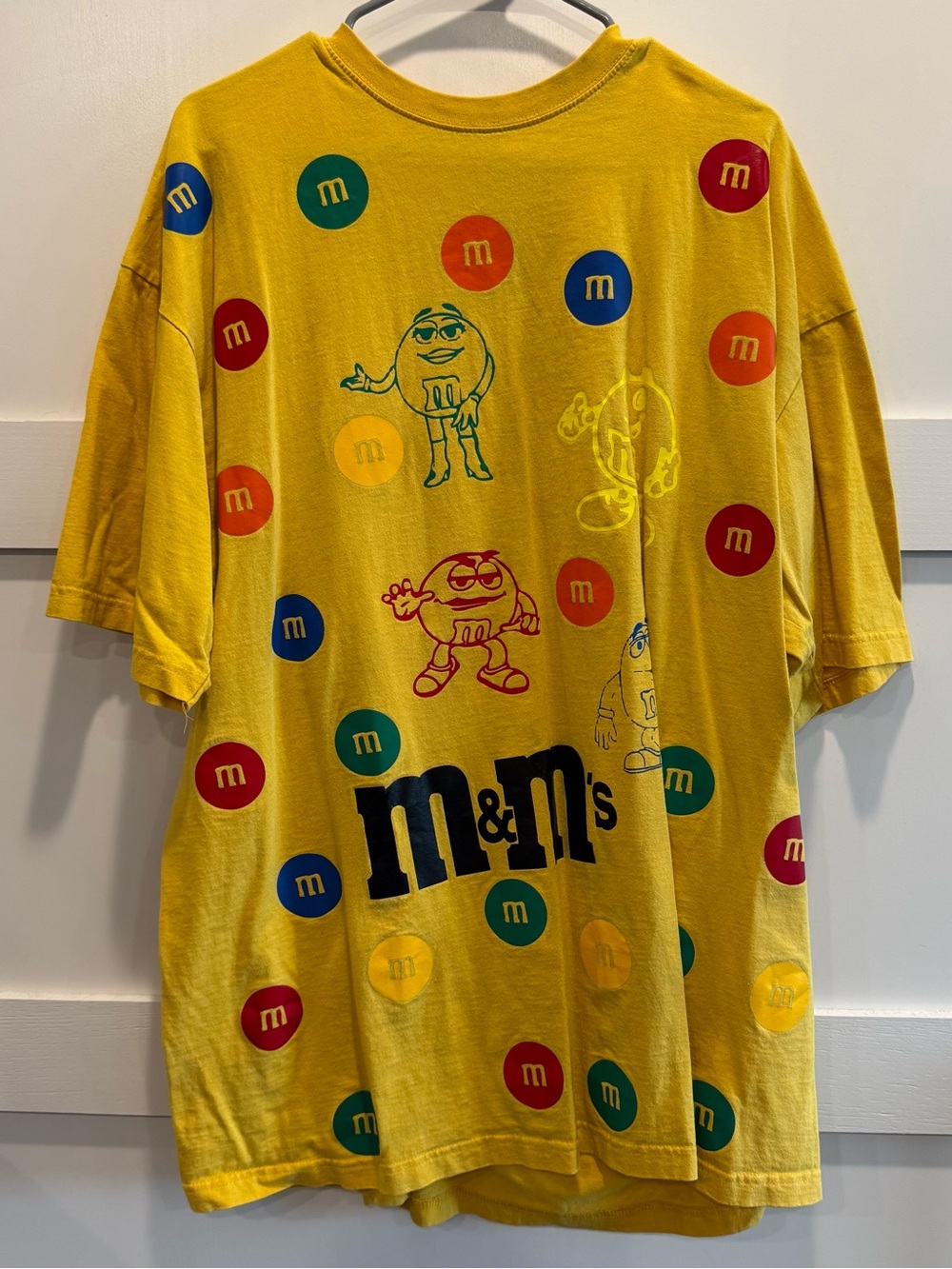 M&M'S Yellow Graphic Candy Dot Short Sleeve Tee